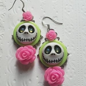 Handmade Nightmare Before Christmas Jack Earrings